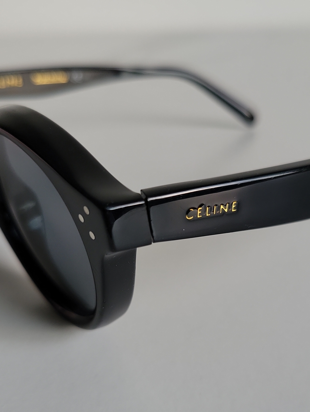 Celine CL41370S Classic Round Black Sunglasses - Picture 7 of 13